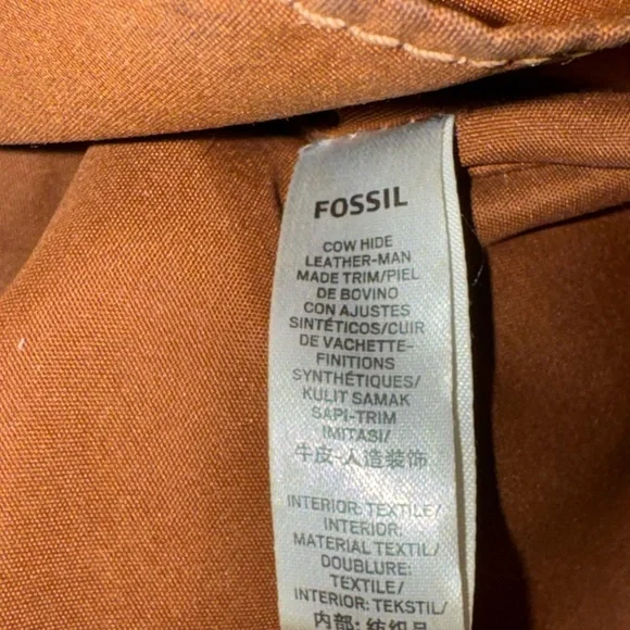 Fossil Rich Brown Leather Tote - Picture 11 of 11